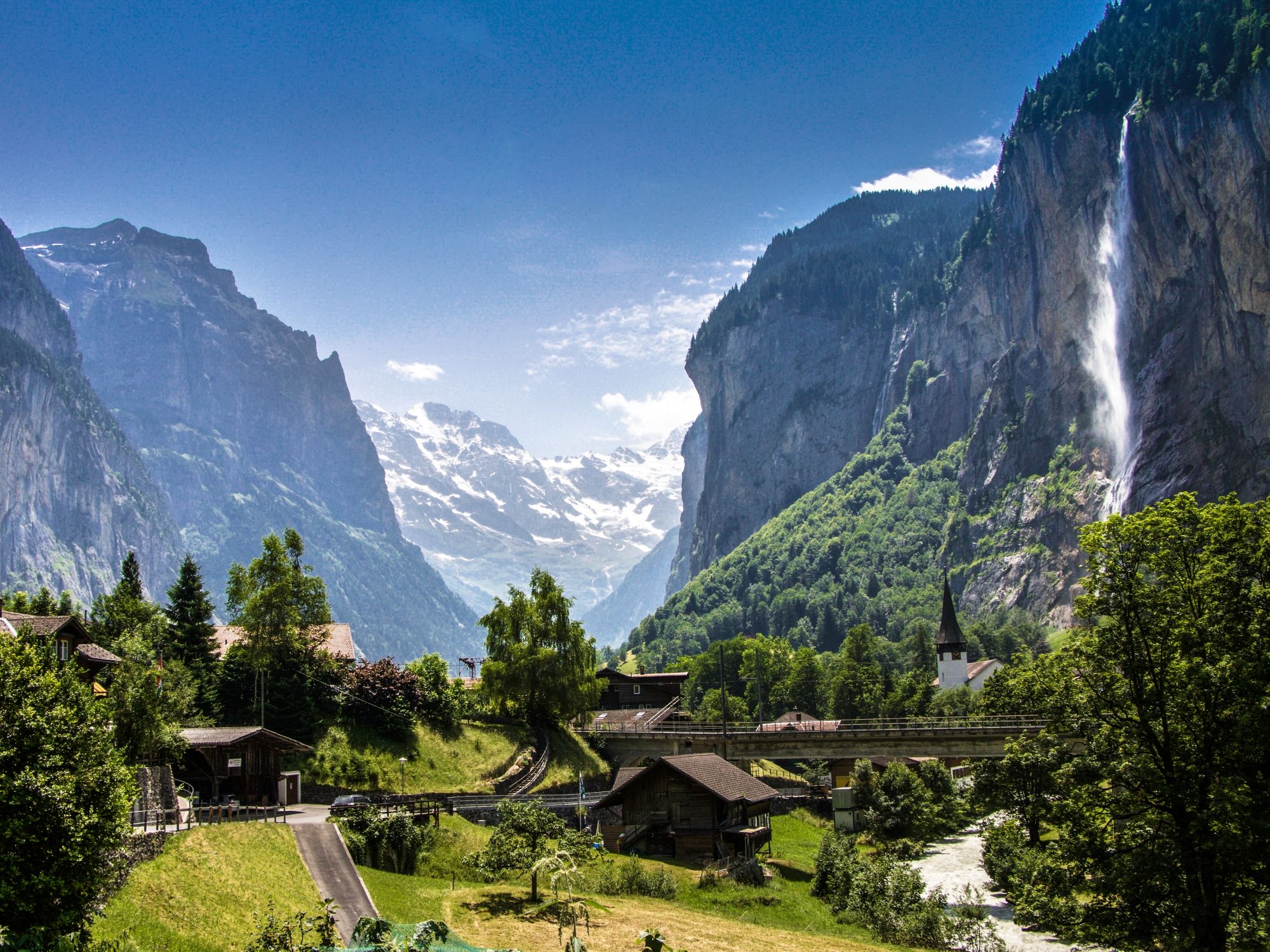 Staubbachfall Lauterbrunnen Dorf