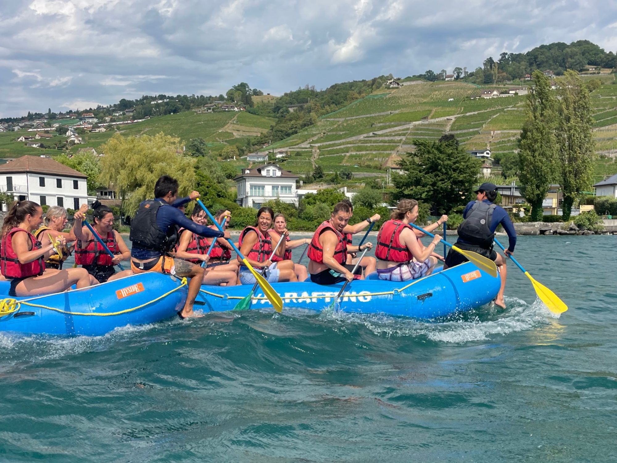 Lago de Genebra no jangadeiro