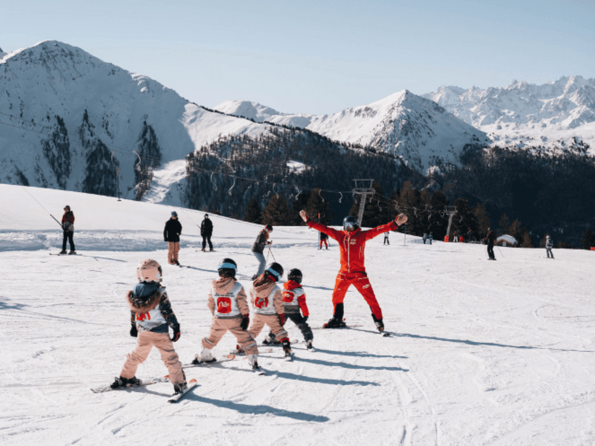 Ski school group for kids aged 3 to 5 in Nendaz