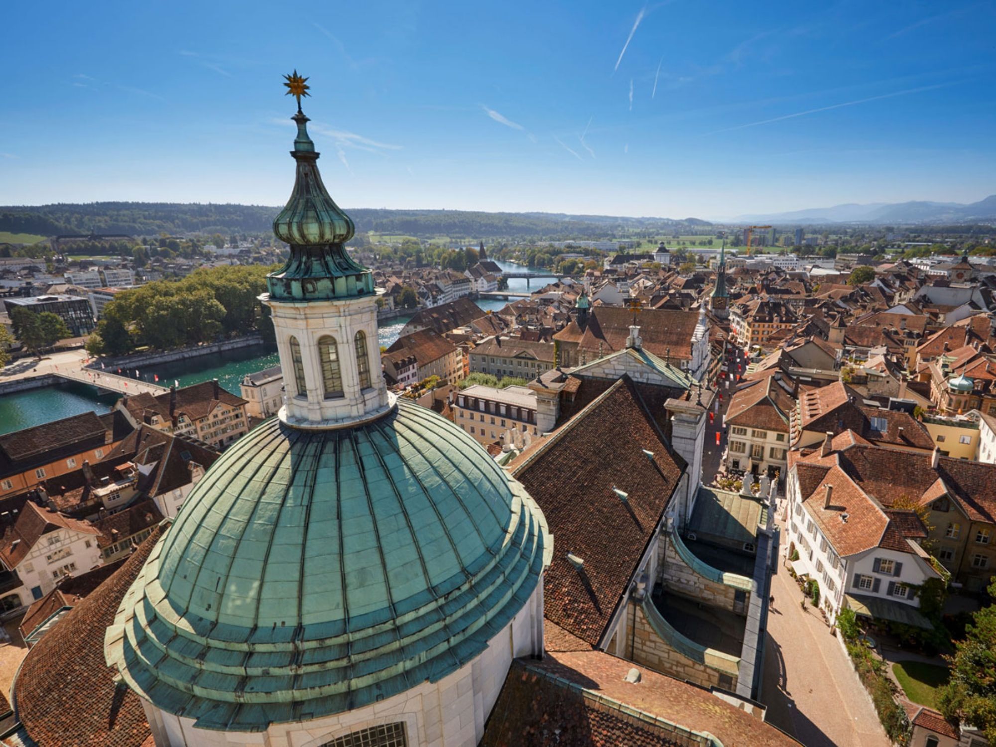 Blick von der  St. Ursen Kathedrale