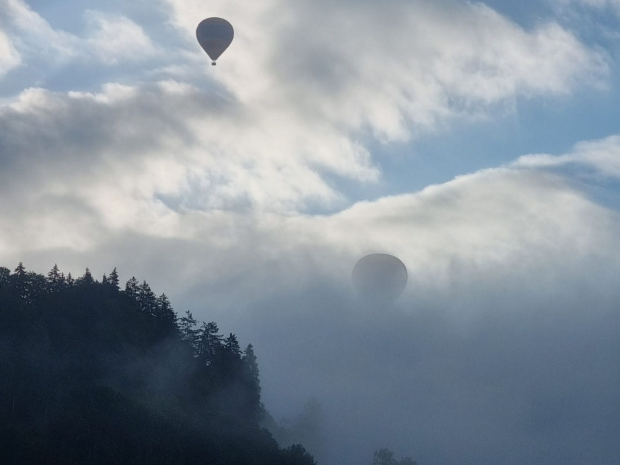Ballon in den Wolken