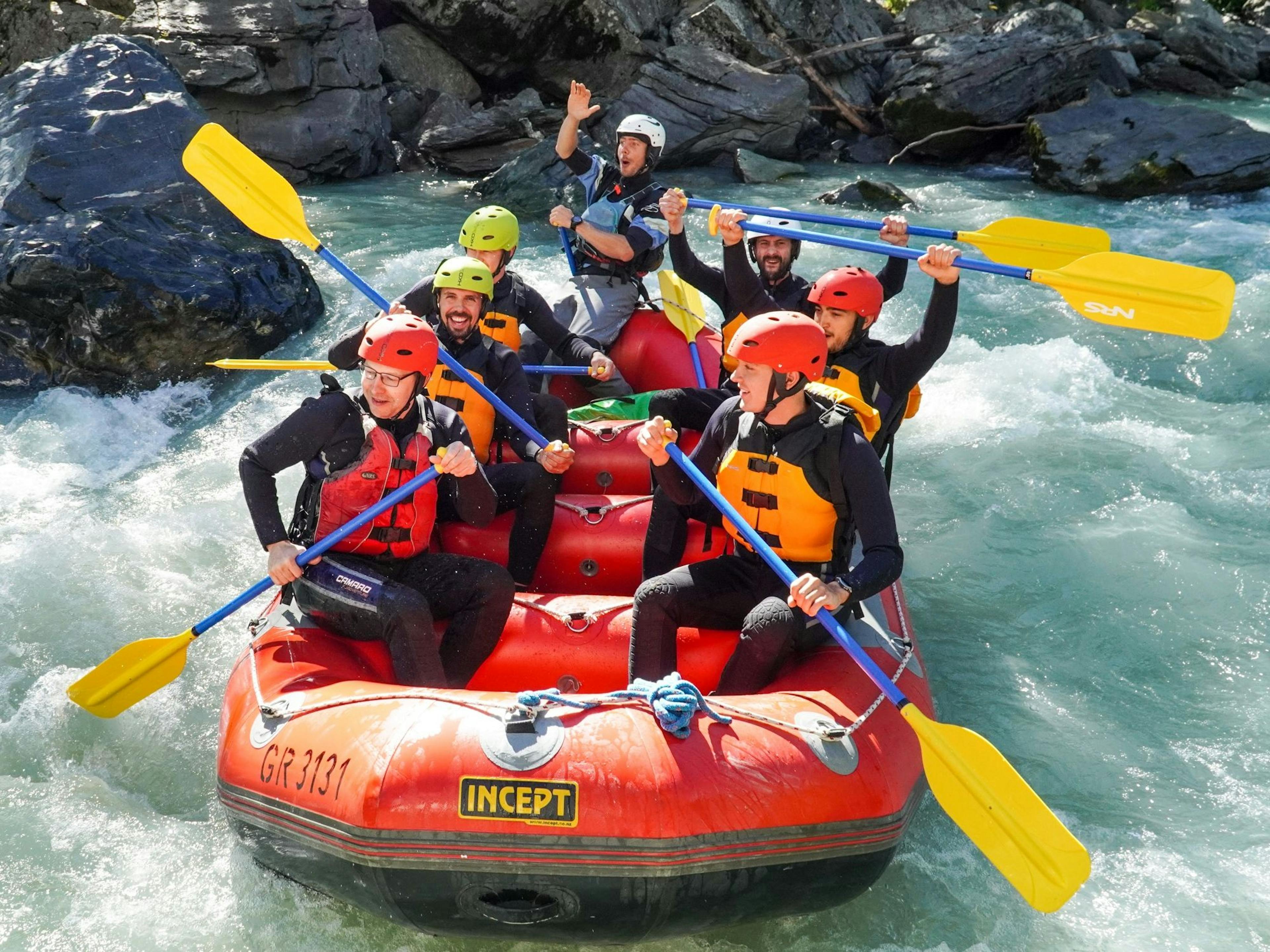 Spass beim Rafting