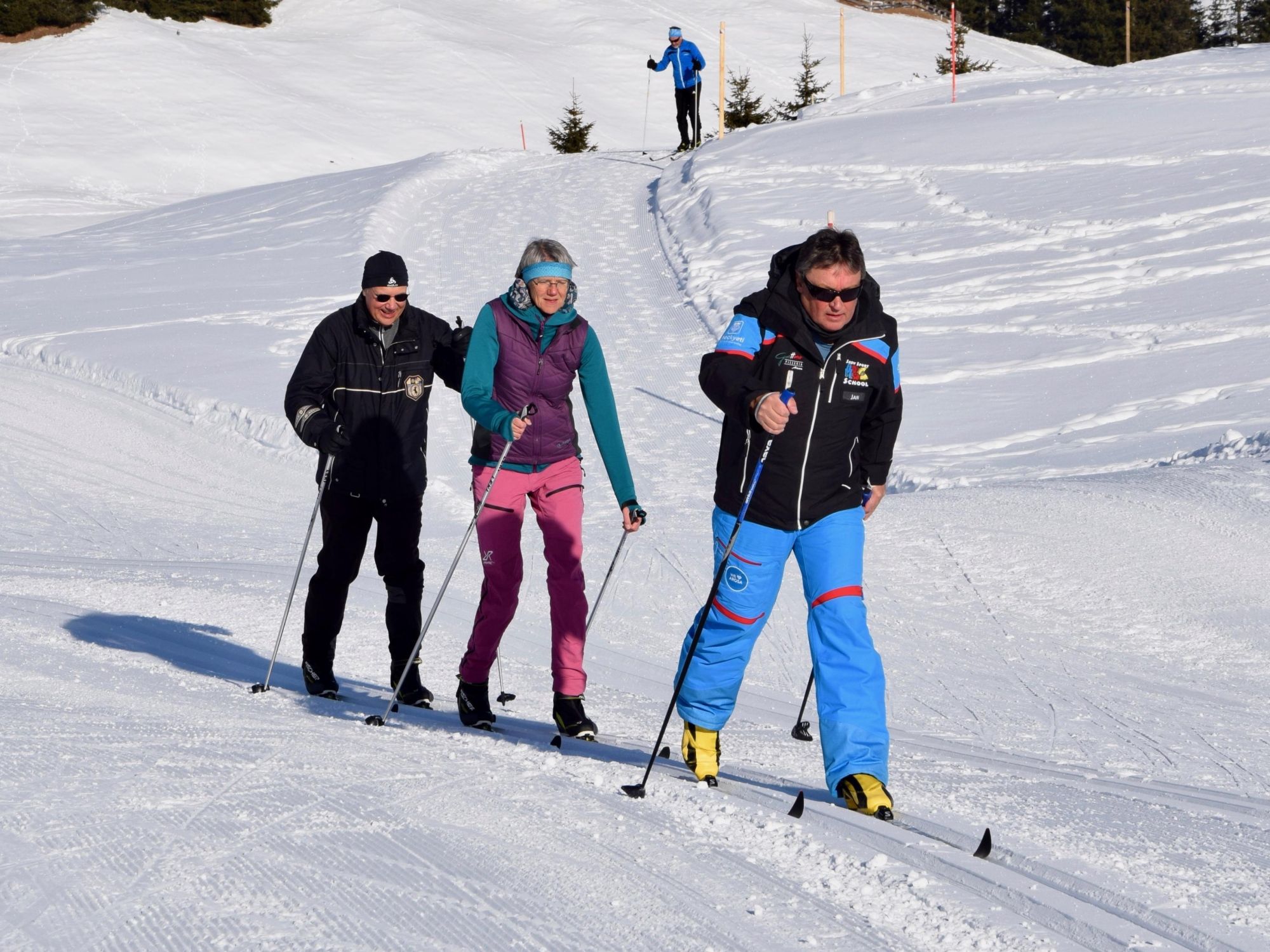 Arosa’da her seviyeye uygun özel kayak kursu