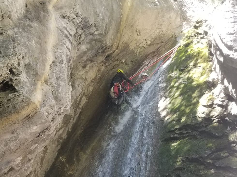 Beim Canyoning in der Chli Schliere