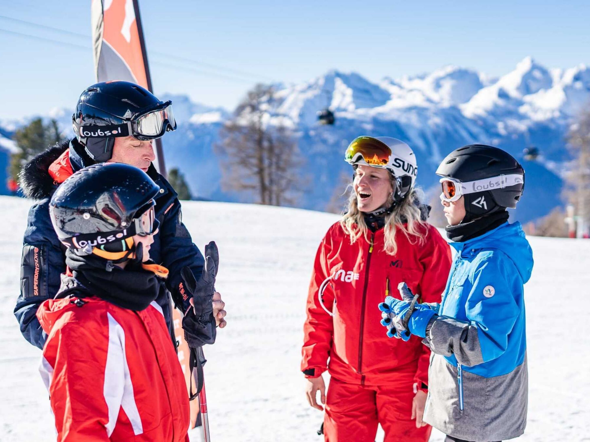 Ski school group for adults and teenagers in Nendaz