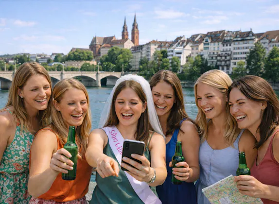 Desafio de despedida de solteira "Ressaca - Edição Raparigas" em Basileia