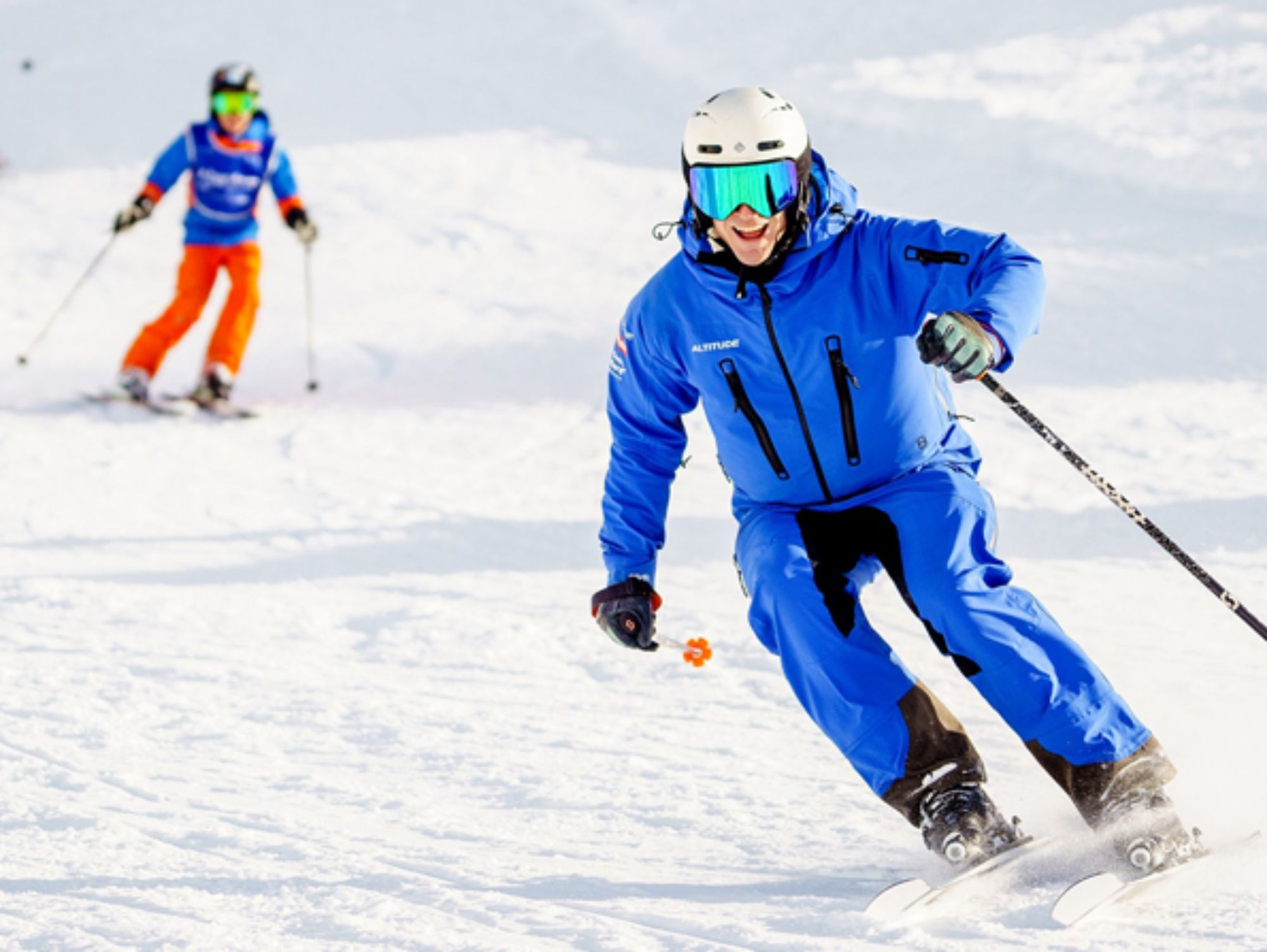 Kids Extrem Skilehrer mit Kind