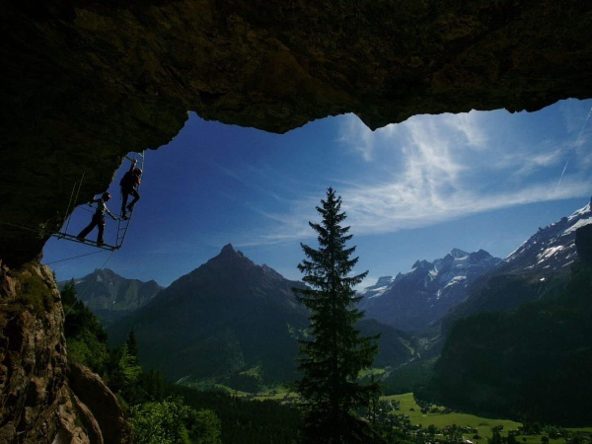 Kletterer am Klettersteig