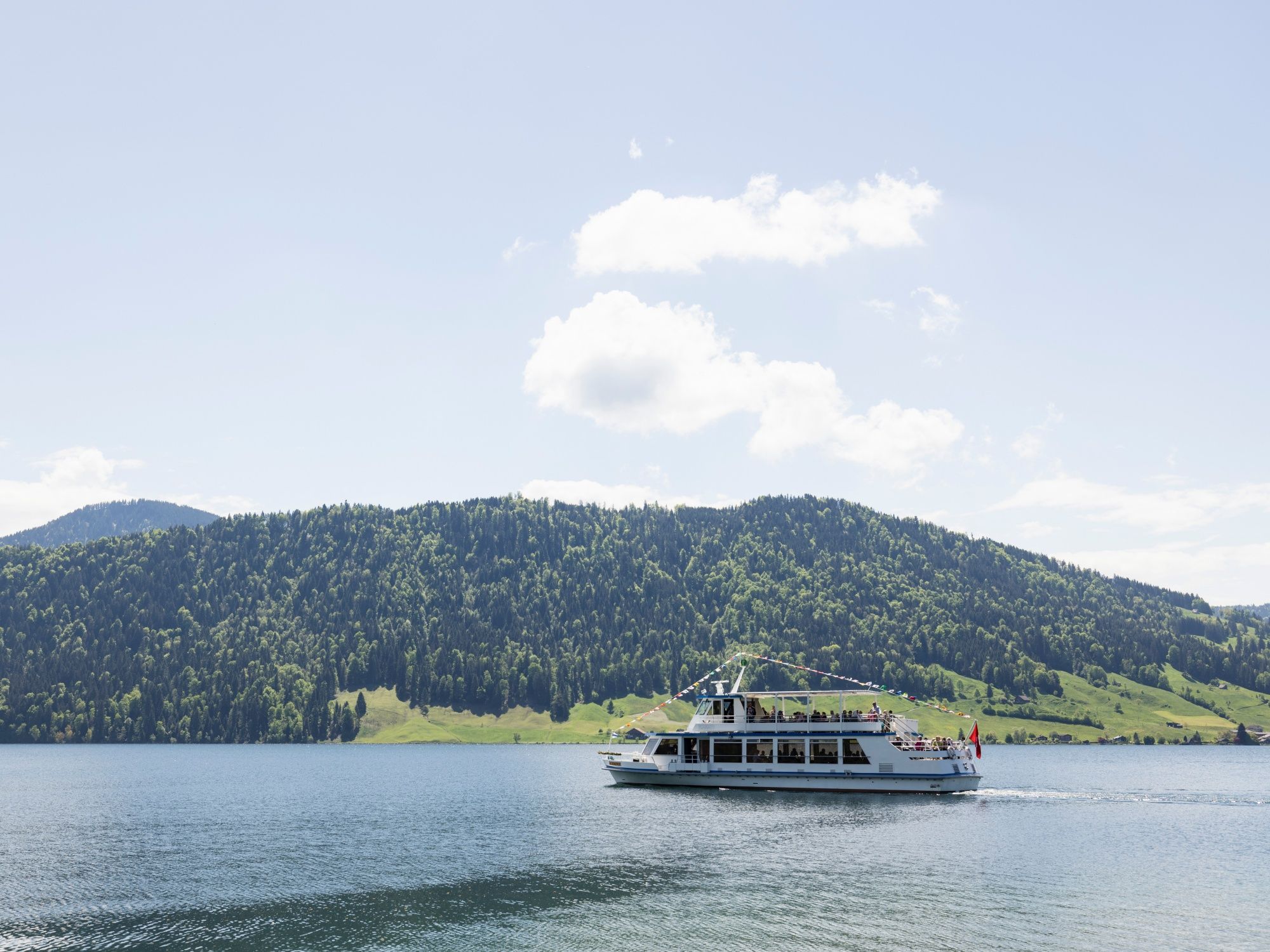 Lodní doprava na jezeře Ägerisee