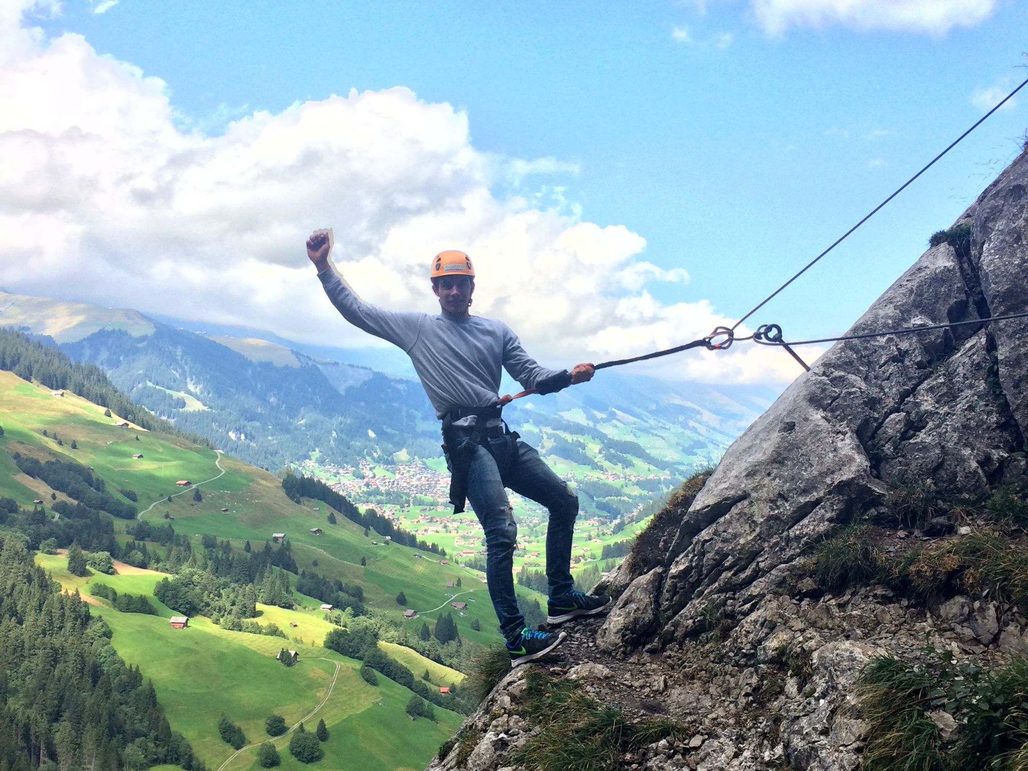 Kletterer am Klettersteig
