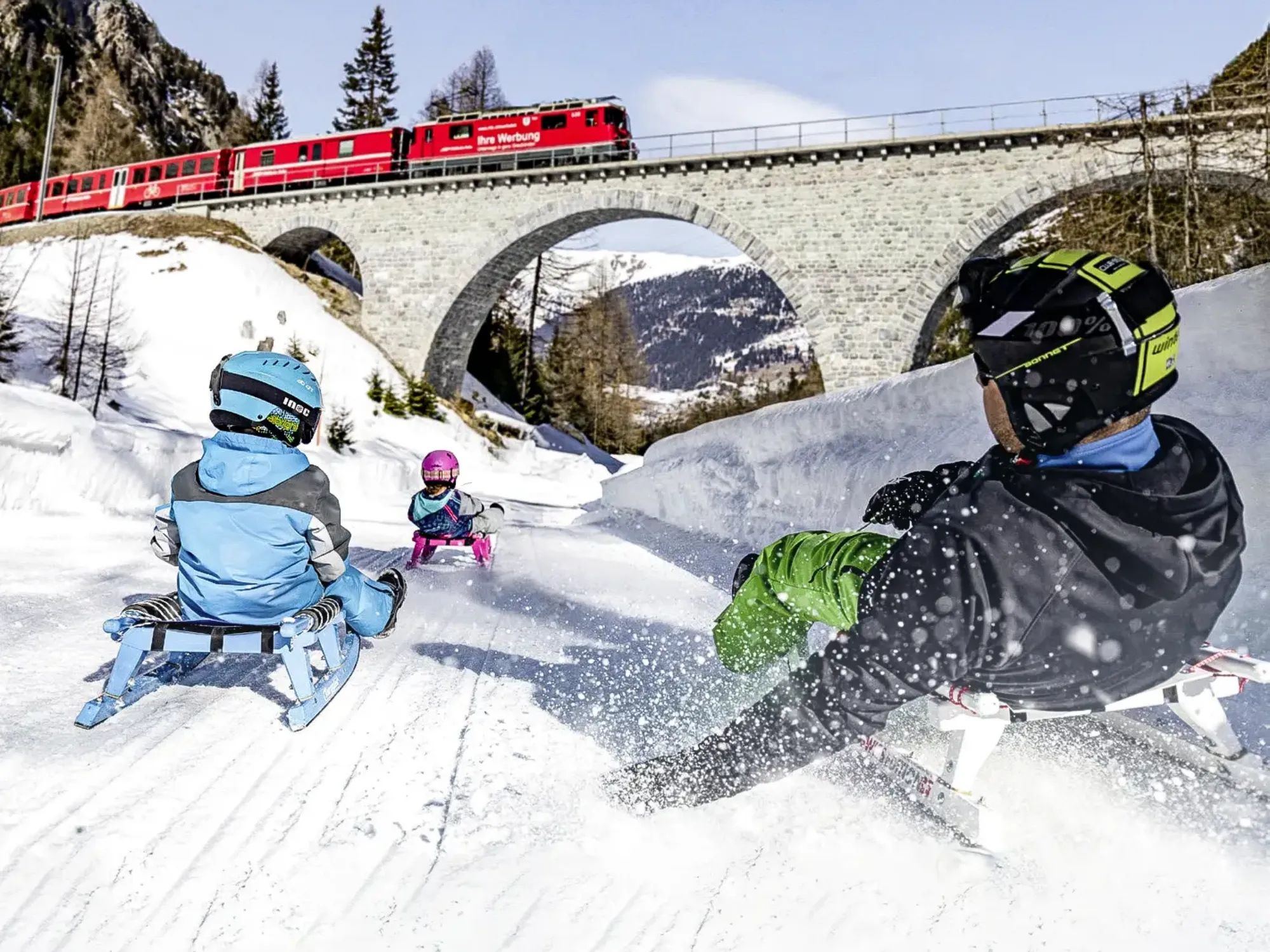 ソリ滑り-ベルグエン-鉄道