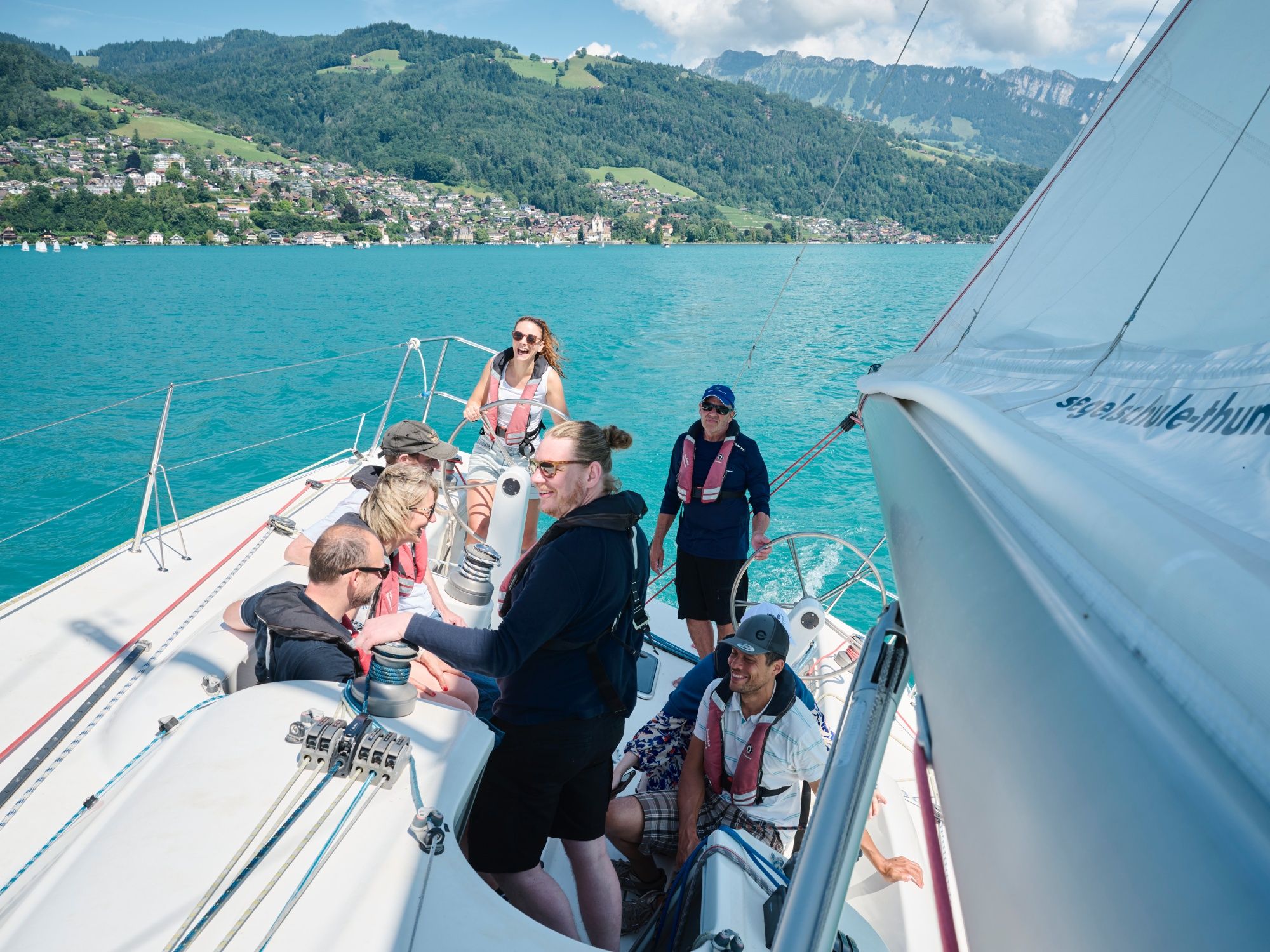 Lernen auf dem Segelboot