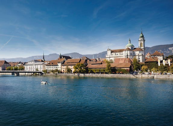 Aare Silhouette der Stadt Solothurn