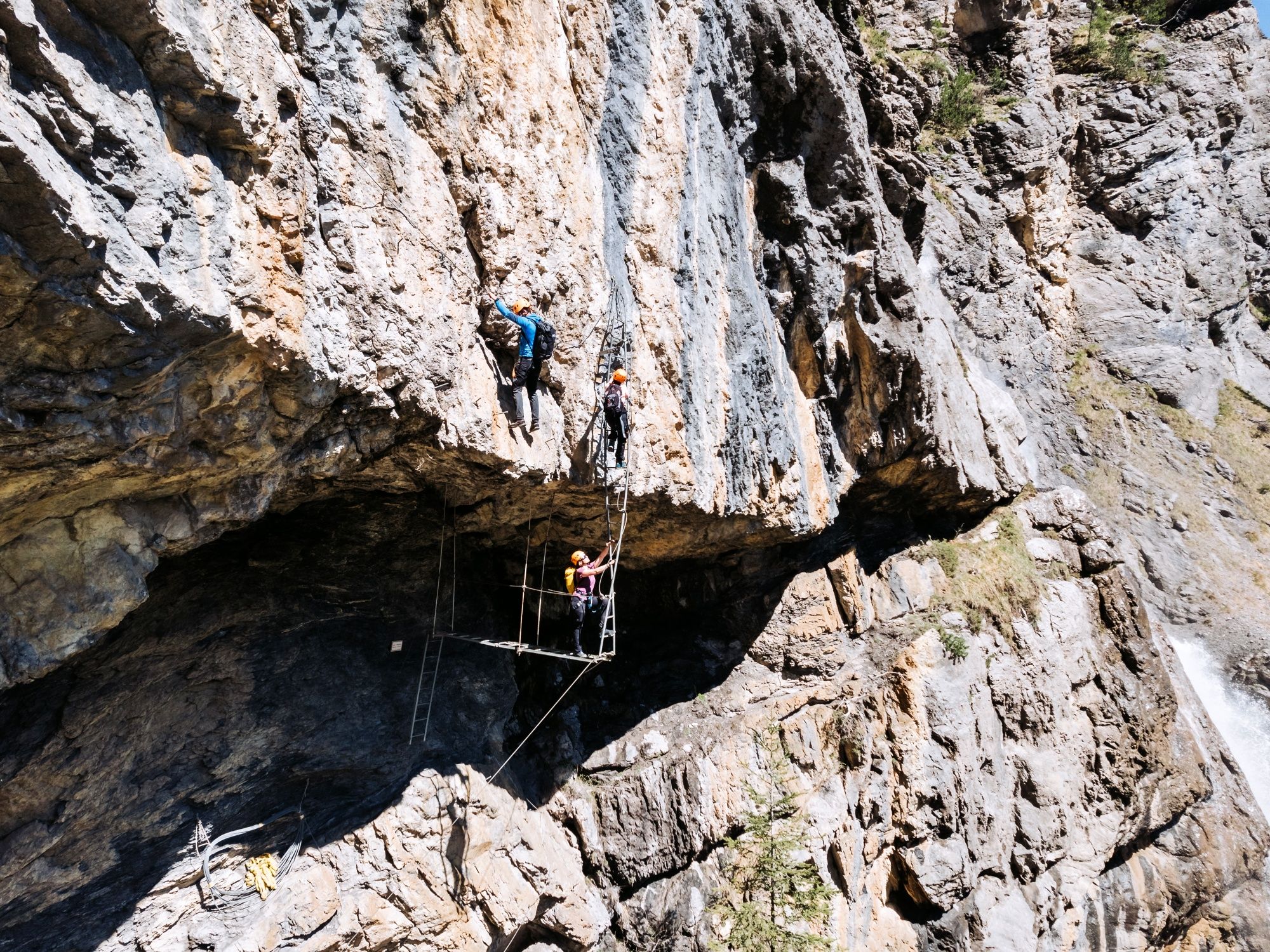 Kletterer am Klettersteig