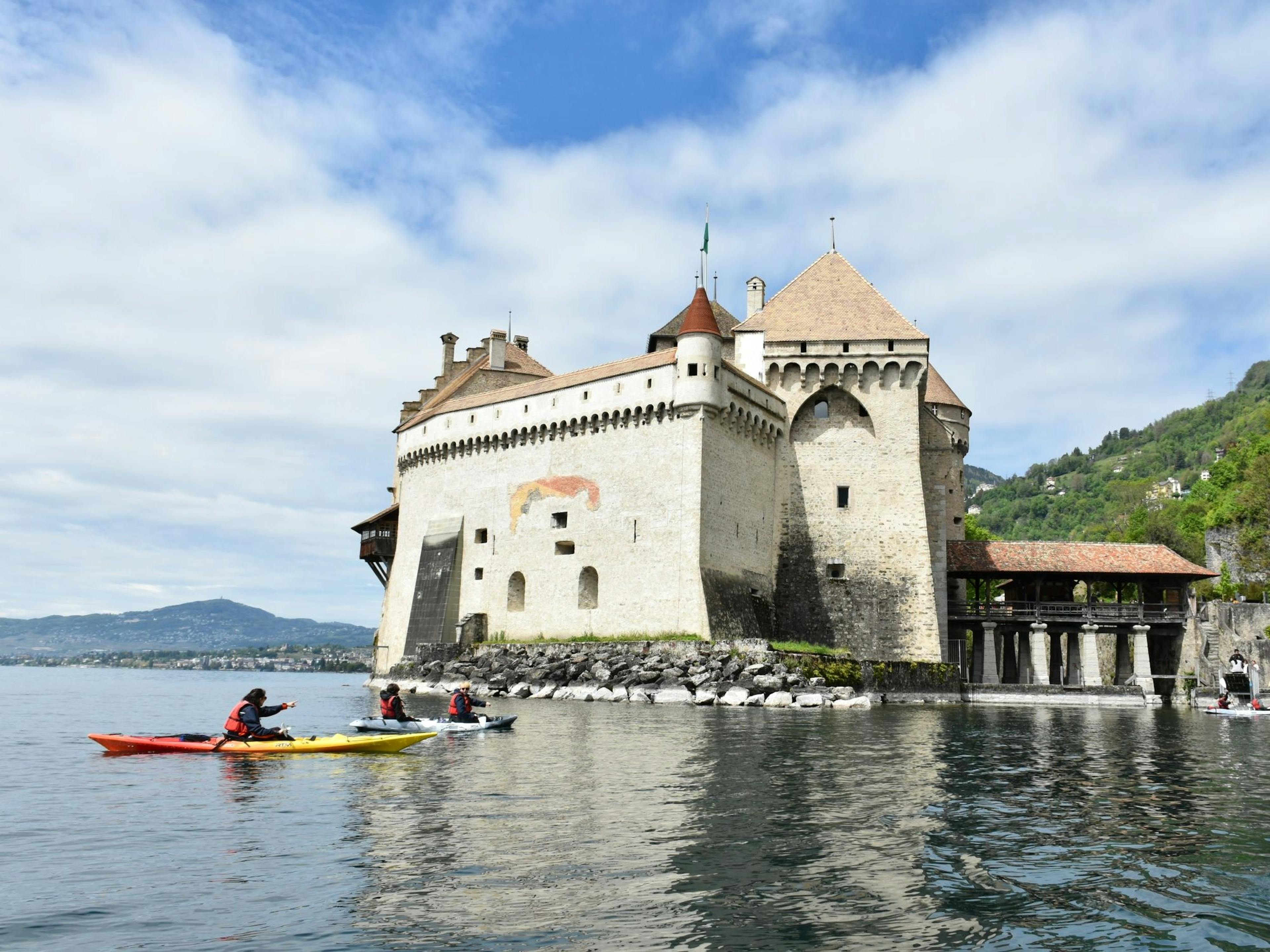Geleide kajaktocht kasteel Chillon