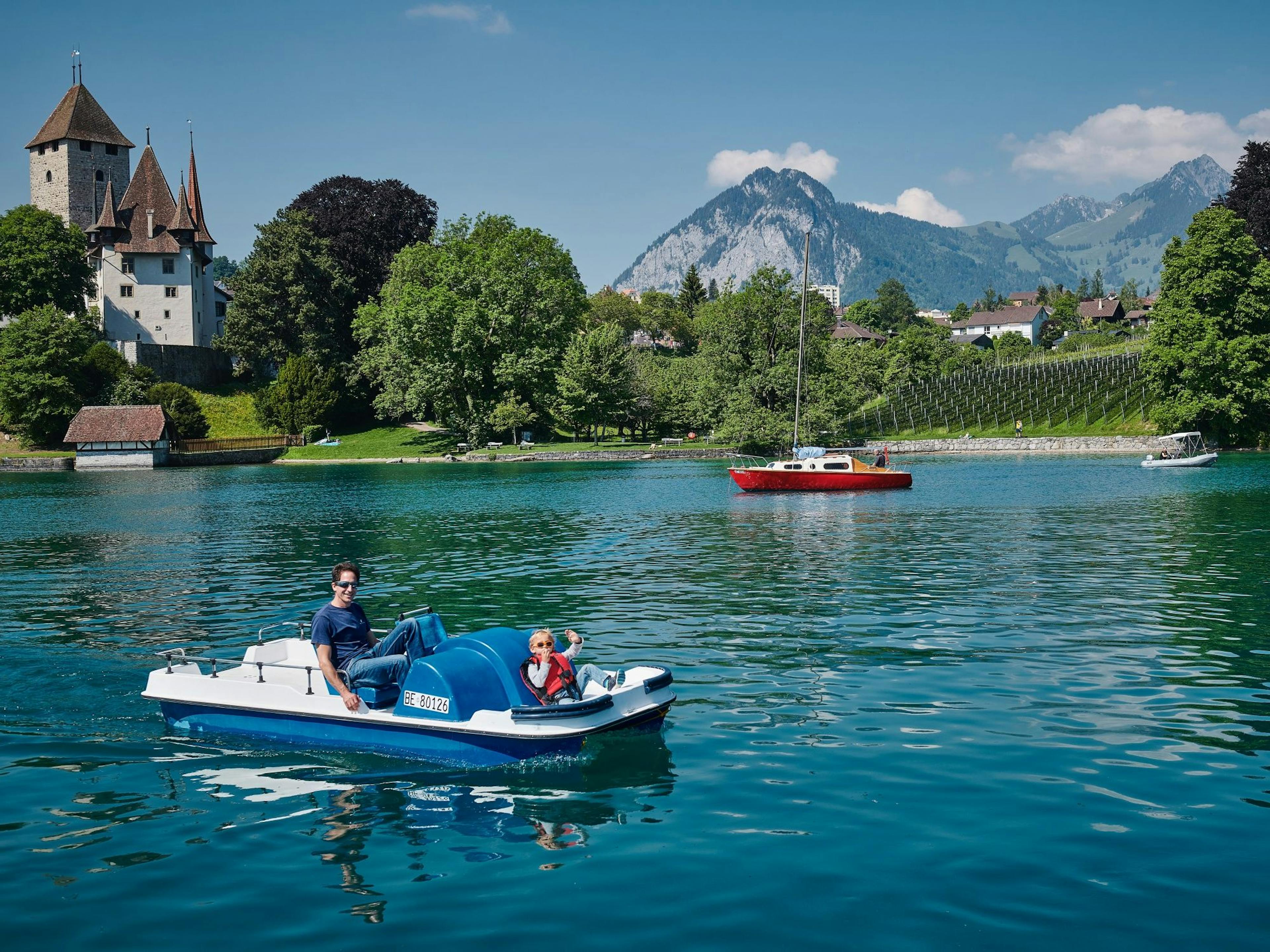Pedalo auf dem See