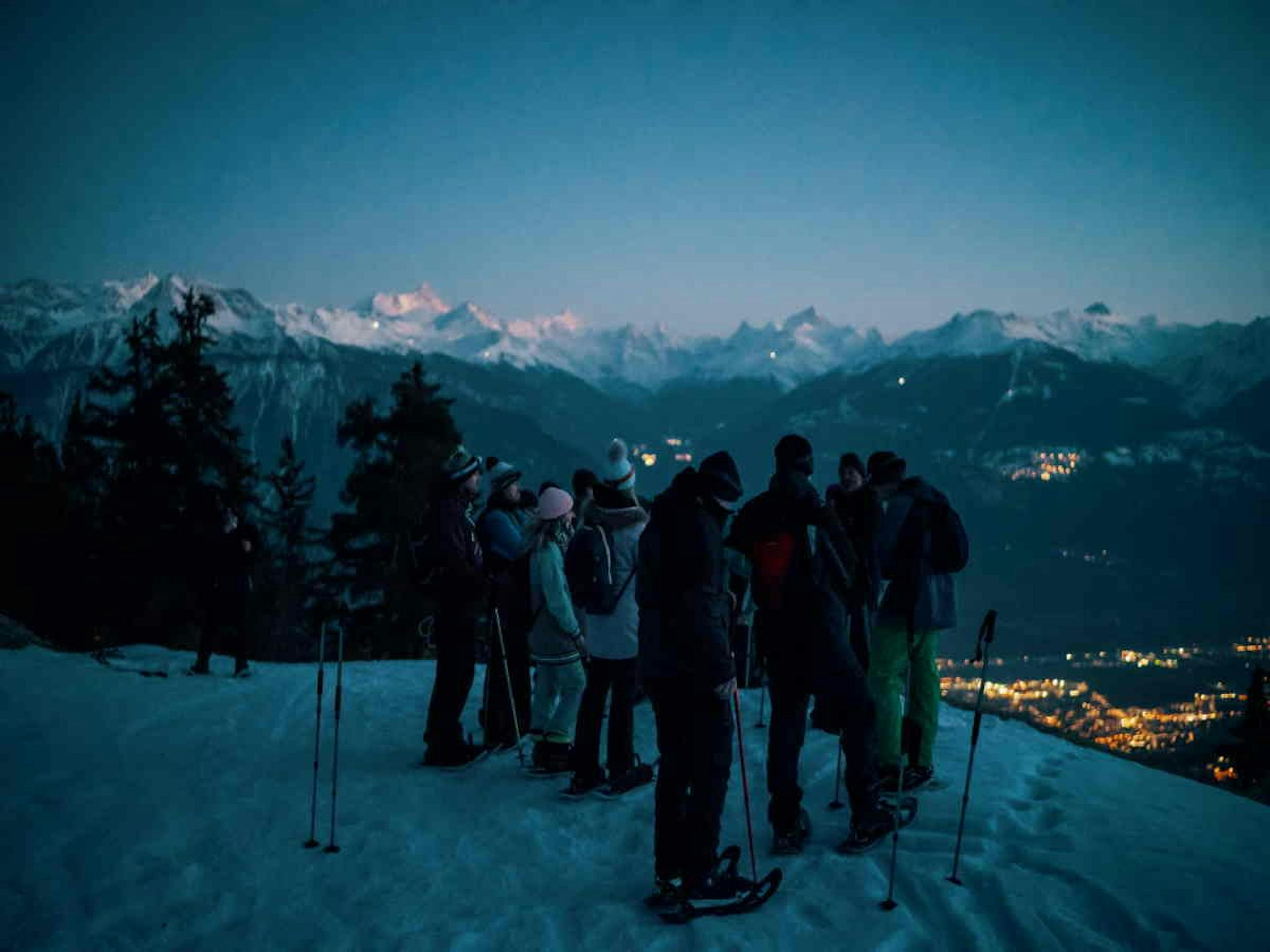 Schneeschuhwanderung und Schlitteln ab Crans Montana