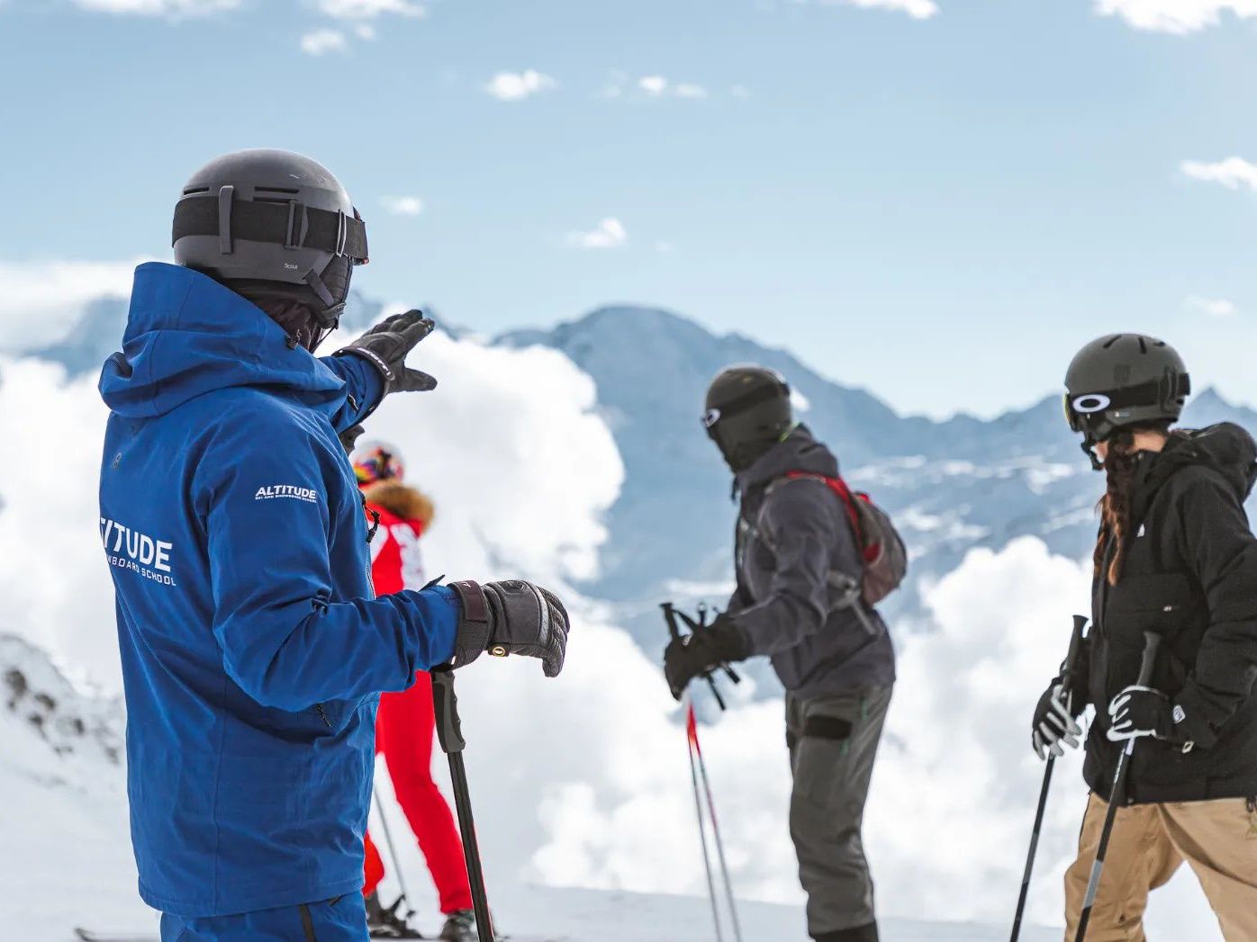 Skiunterricht Gruppe