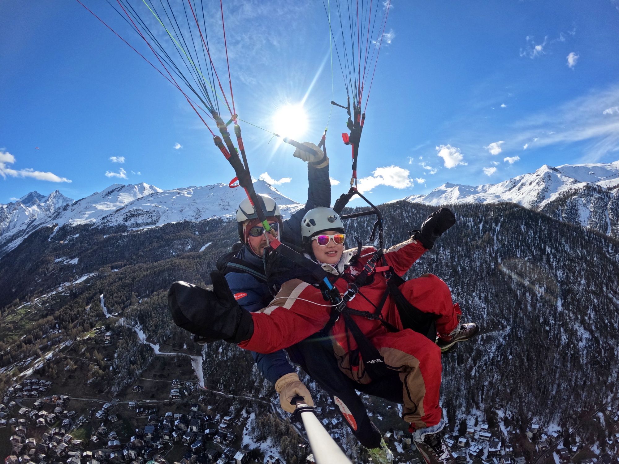 Matterhorn Gleitschirmflug
