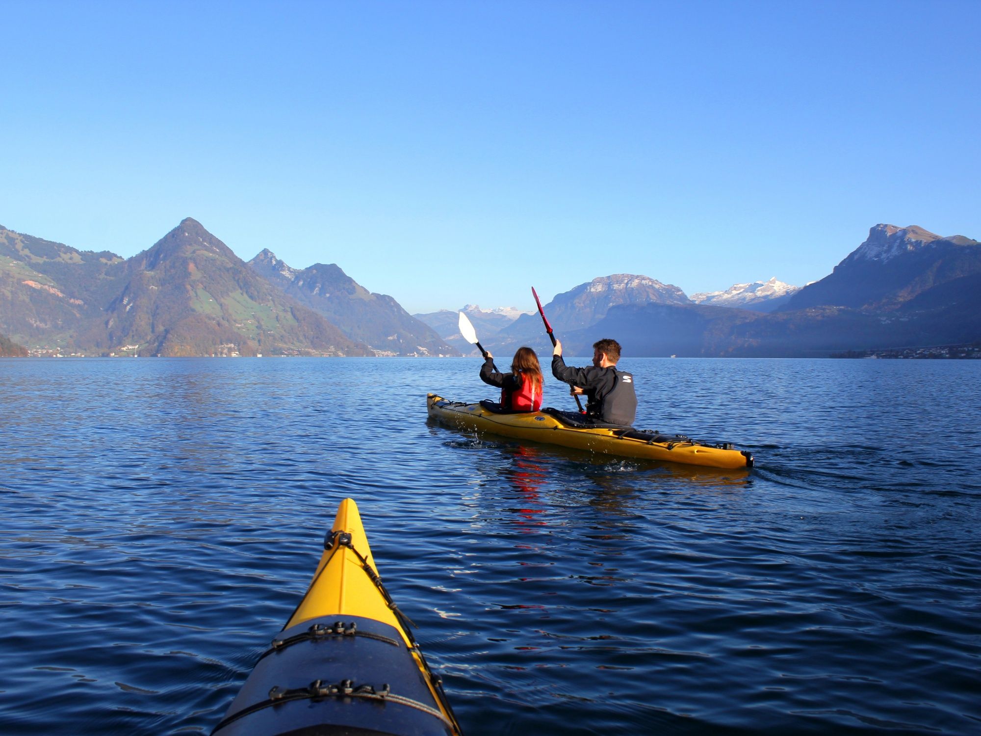 Kajak auf dem Vierwaldstättersee