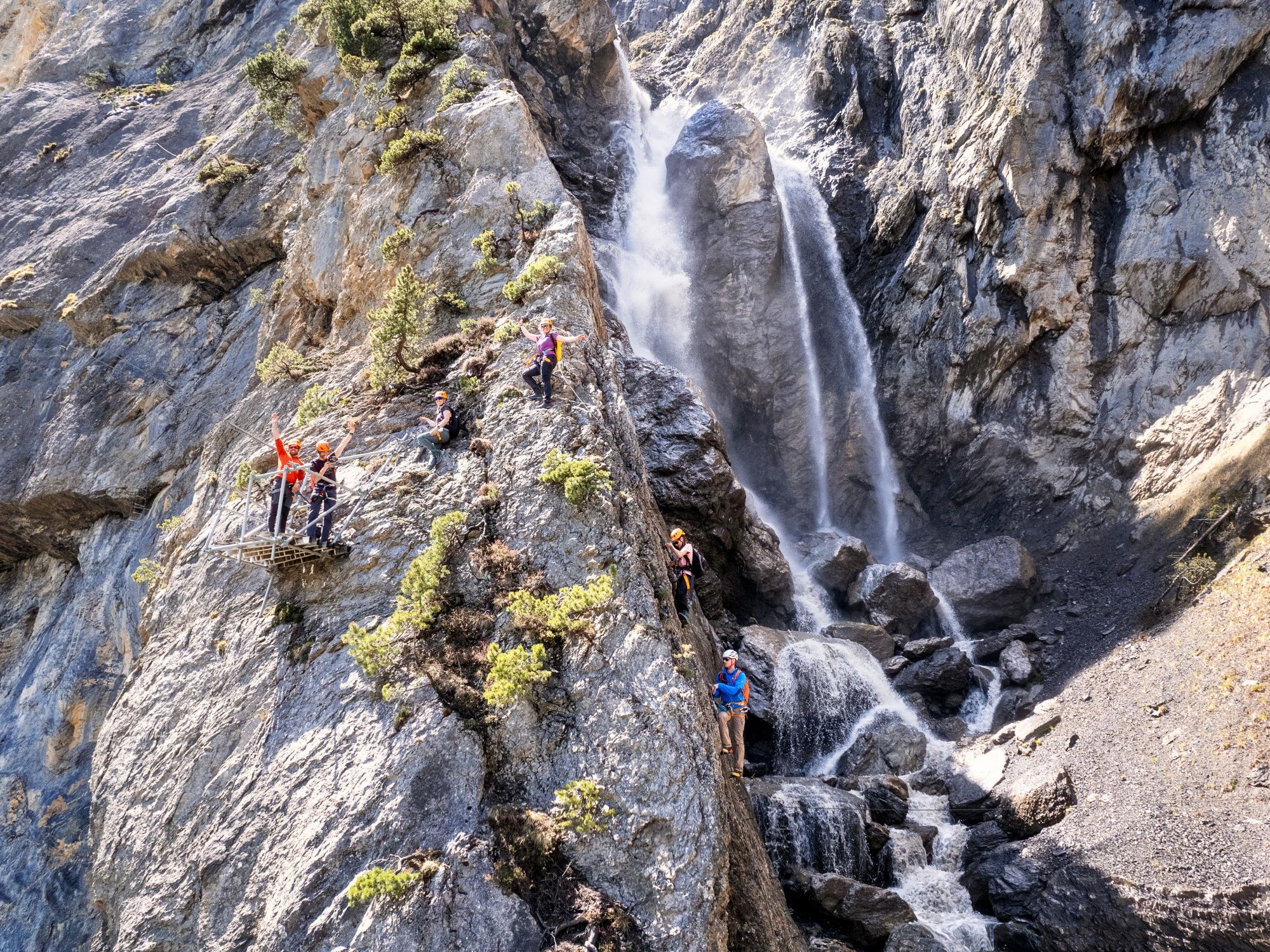 Kletterer am Klettersteig