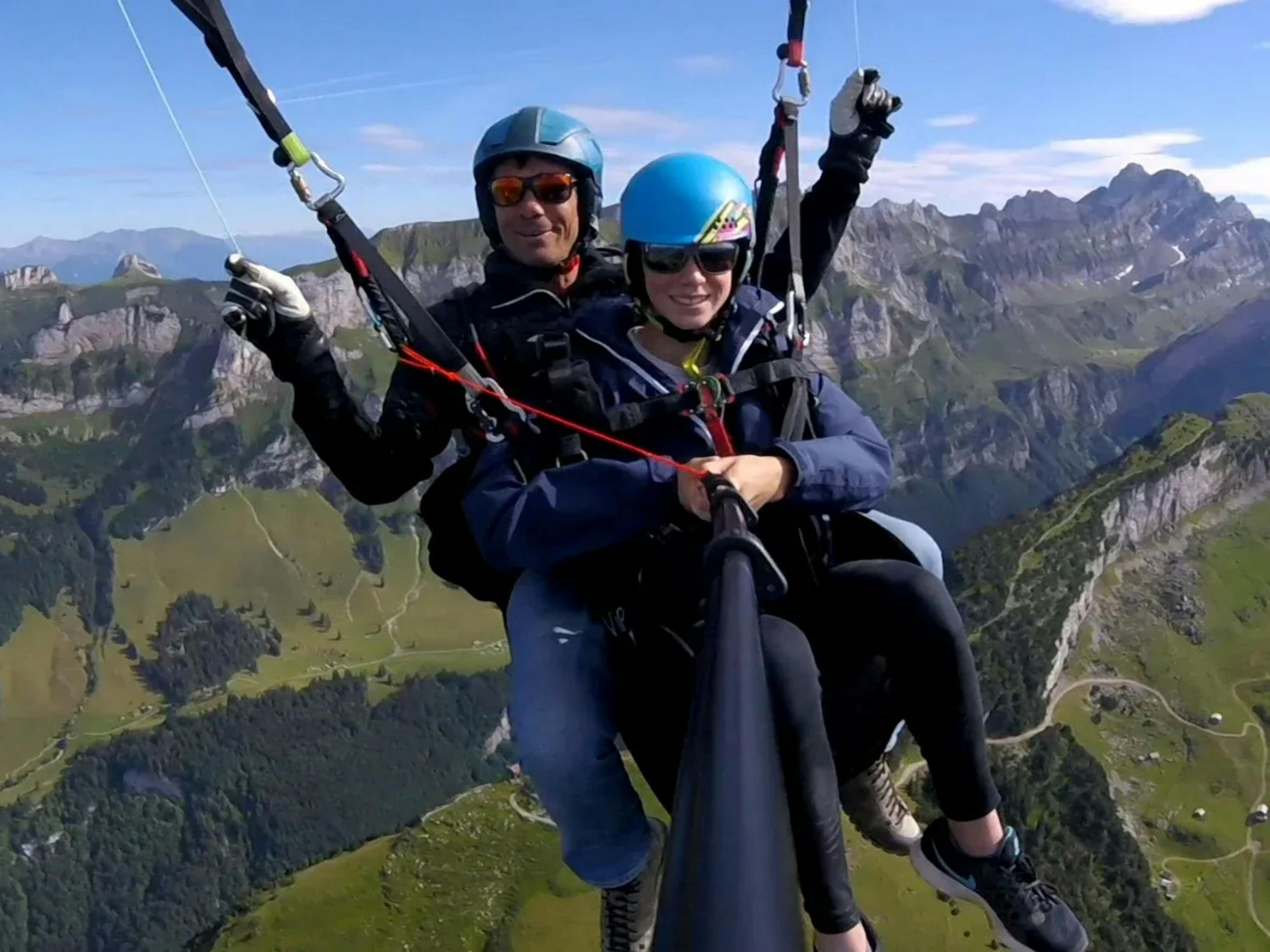 Voo panorâmico de parapente no Alpstein
