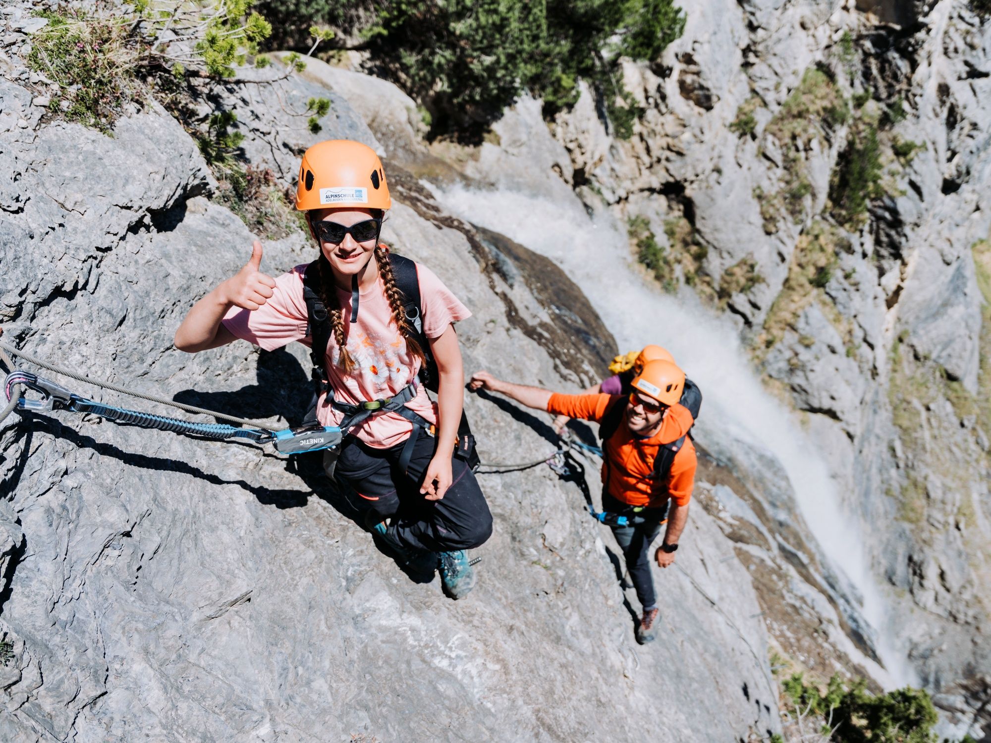 Kletterer am Klettersteig