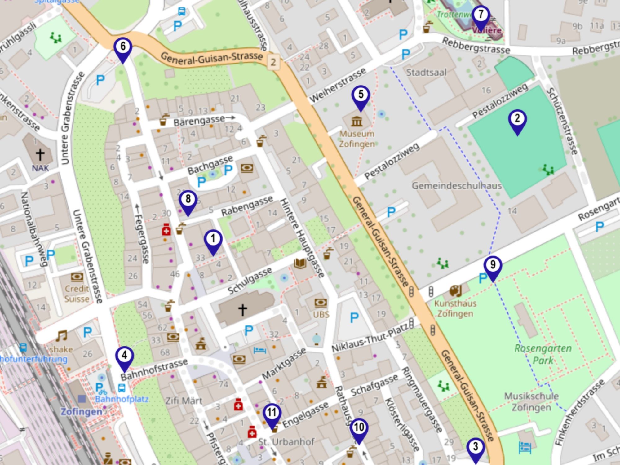 план участка Цофинген