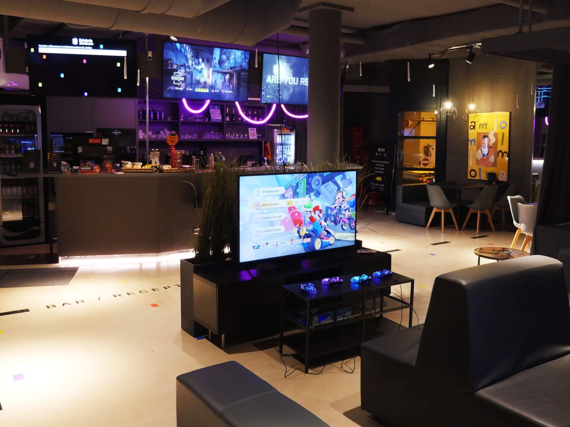 Fusion Arena St. Gallen Ruang Santai Mario Kart