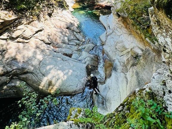 Beim Canyoning in der Chli Schliere