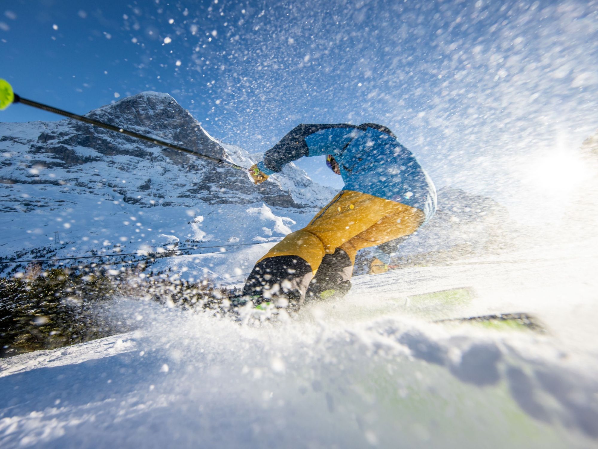 Skifahrer Kleine Scheidegg