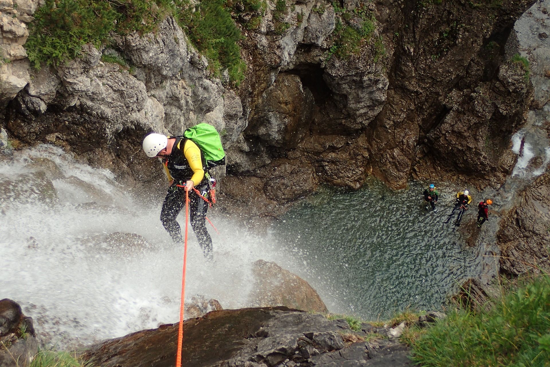 Beim Canyoning in der Chli Schliere