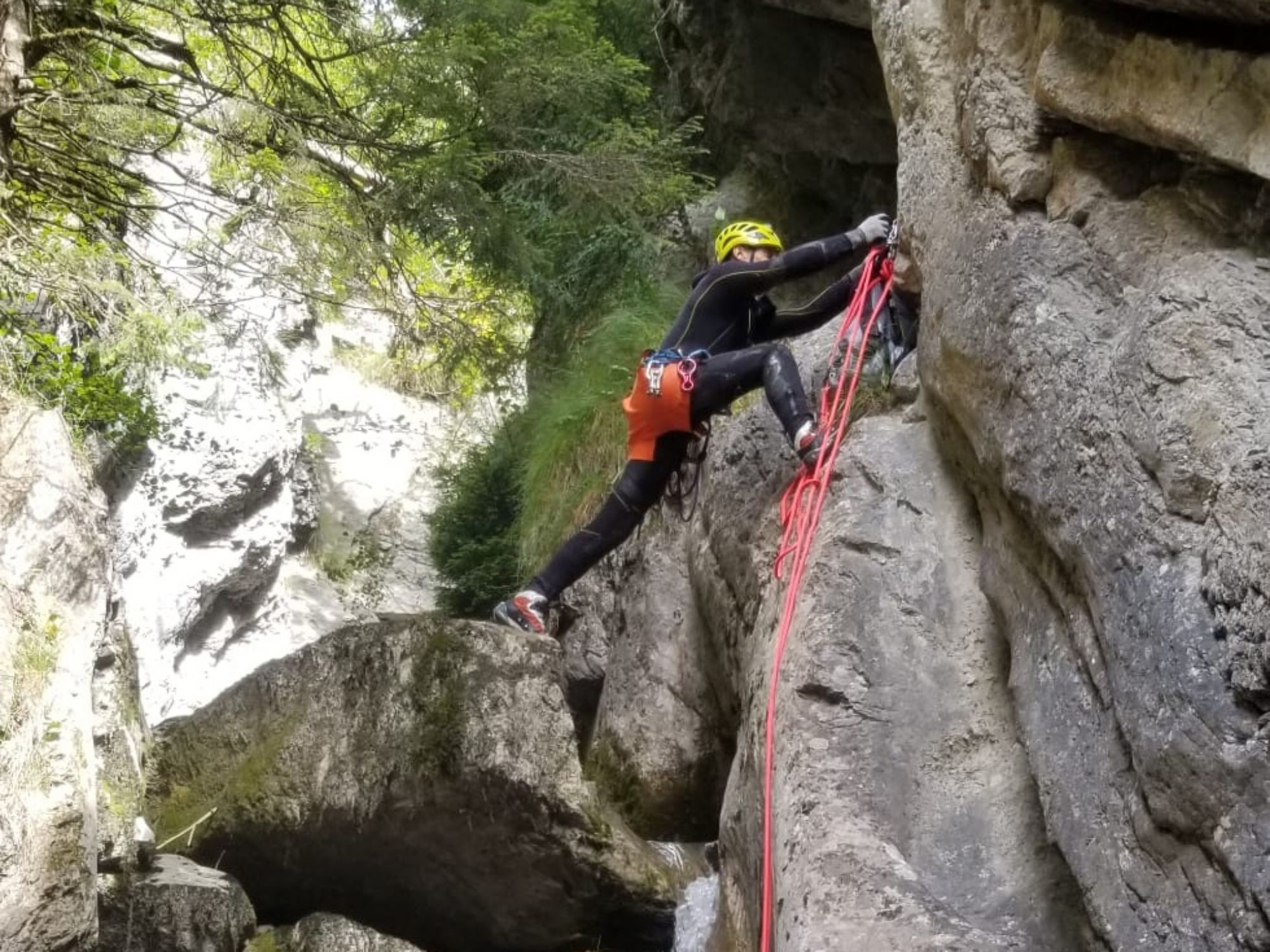 Beim Canyoning in der Chli Schliere