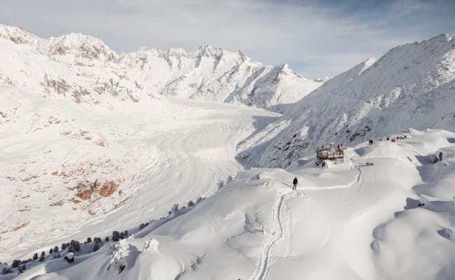 zimowa atmosfera w arenie Aletsch