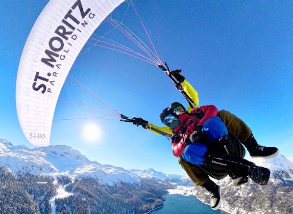 Parapente en invierno desde St. Moritz