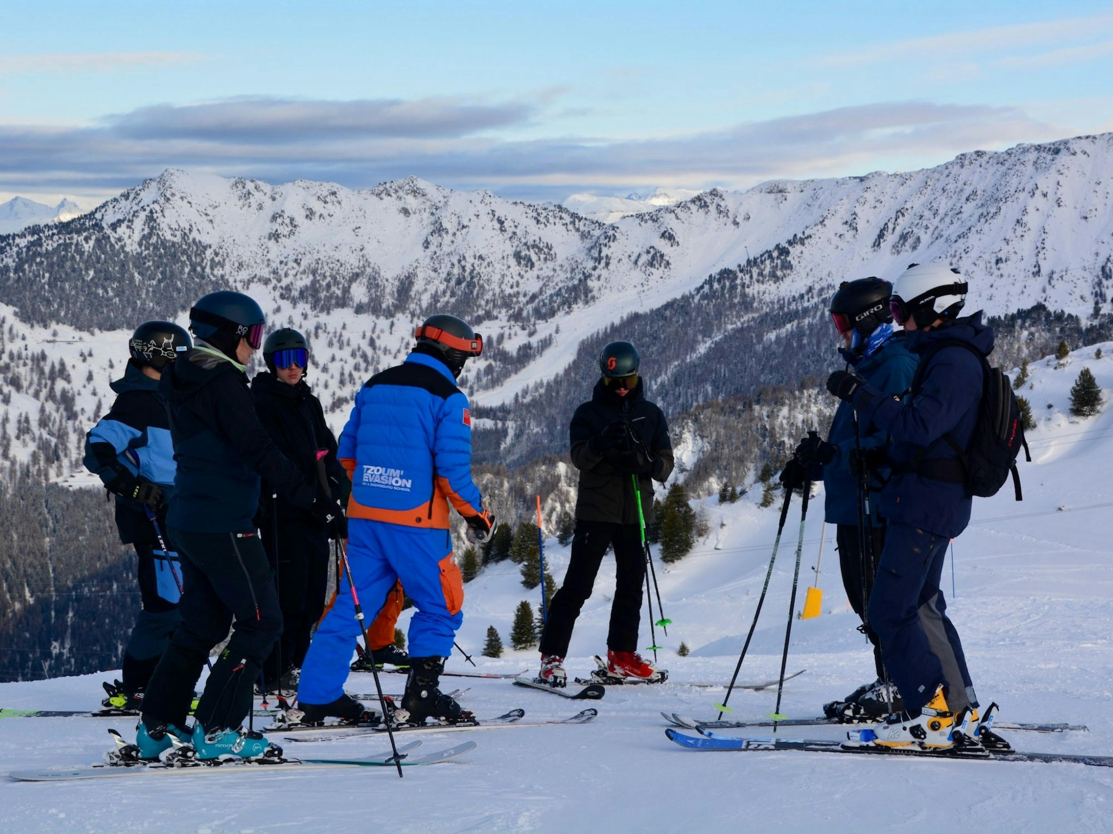 Scuola di sci gruppo adulti a La Tzoumatz