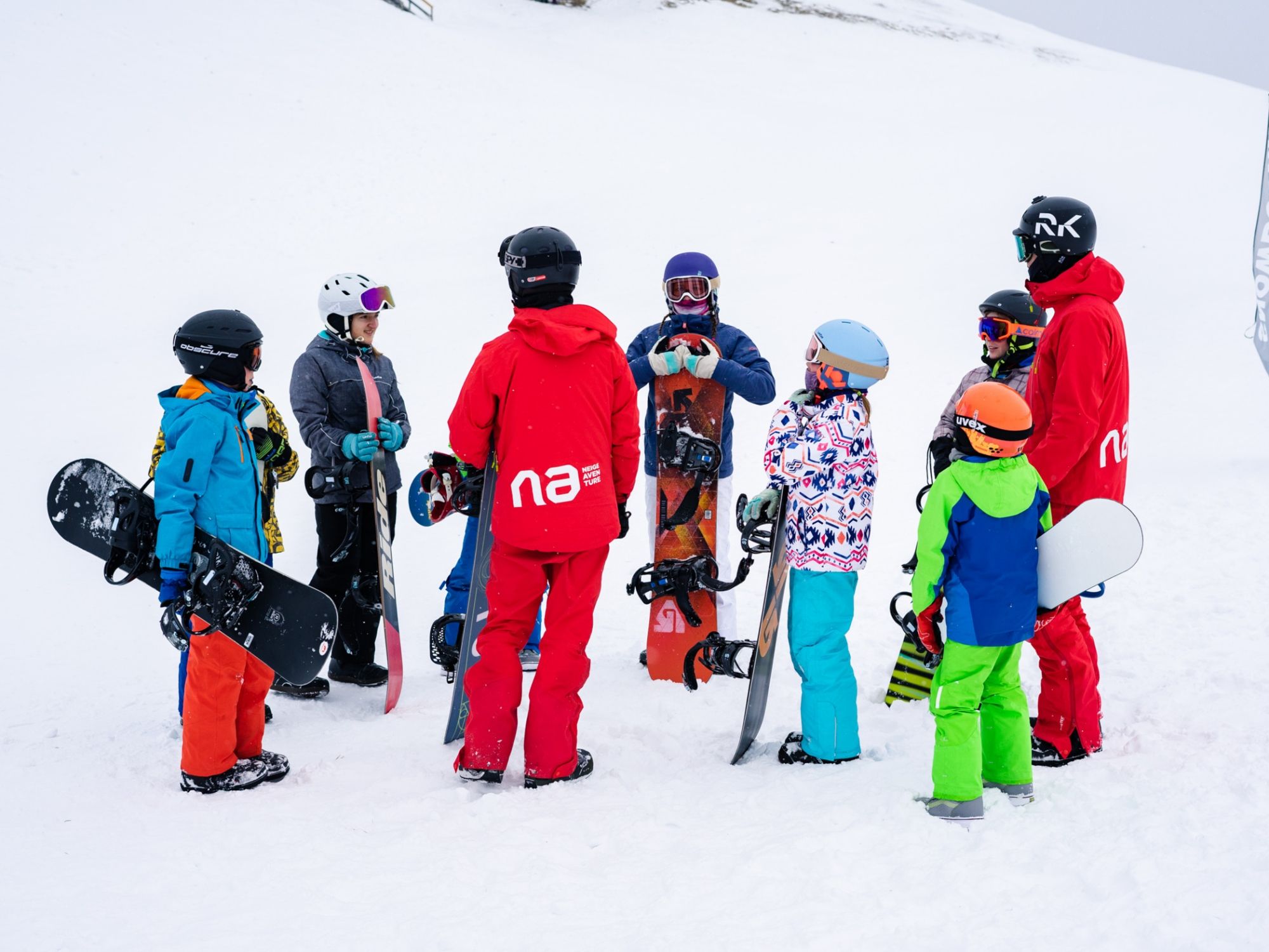 Snowboard lessons for teens and adults in Nendaz