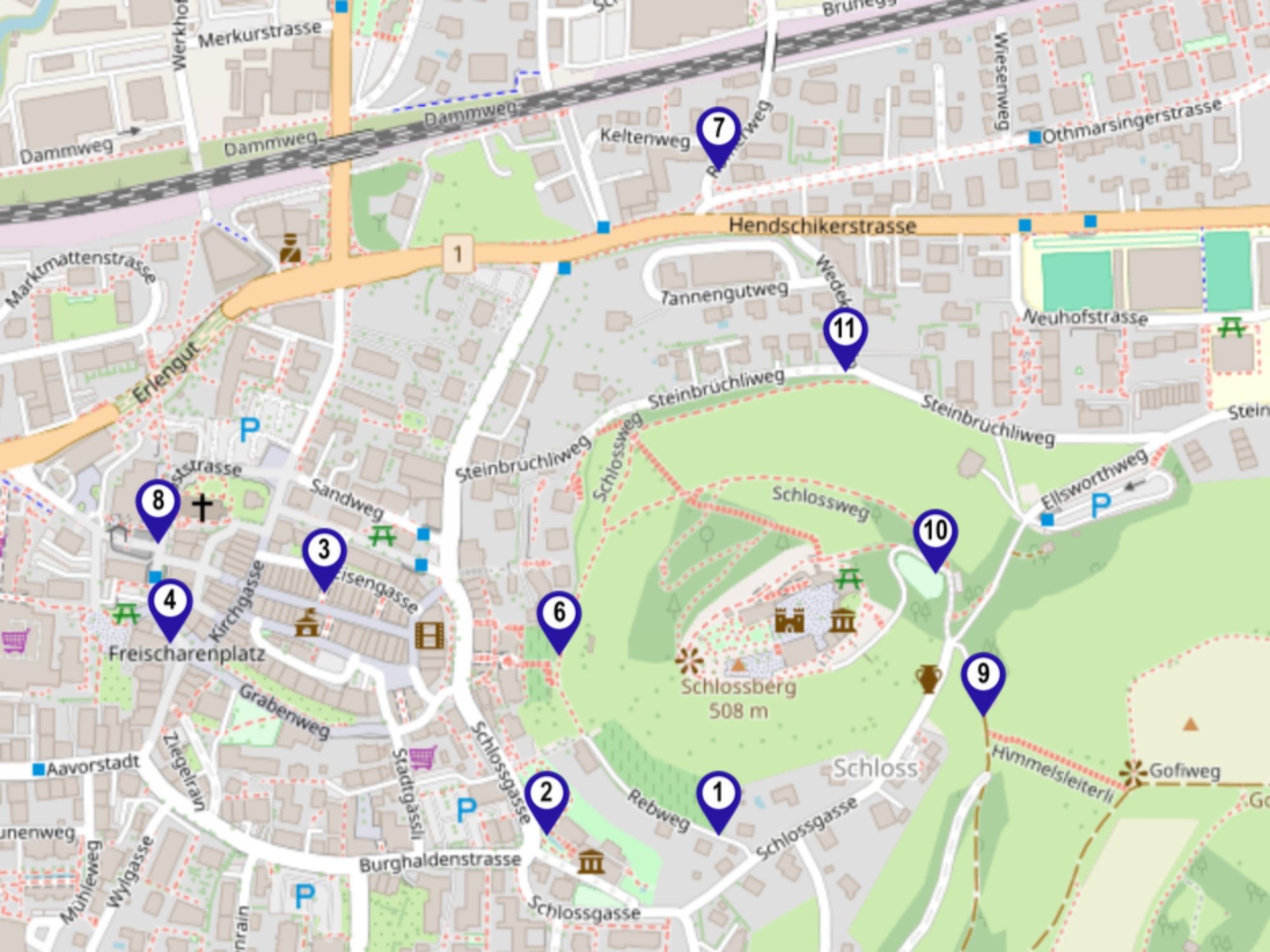 مخطط الموقع - لينتسبورغ