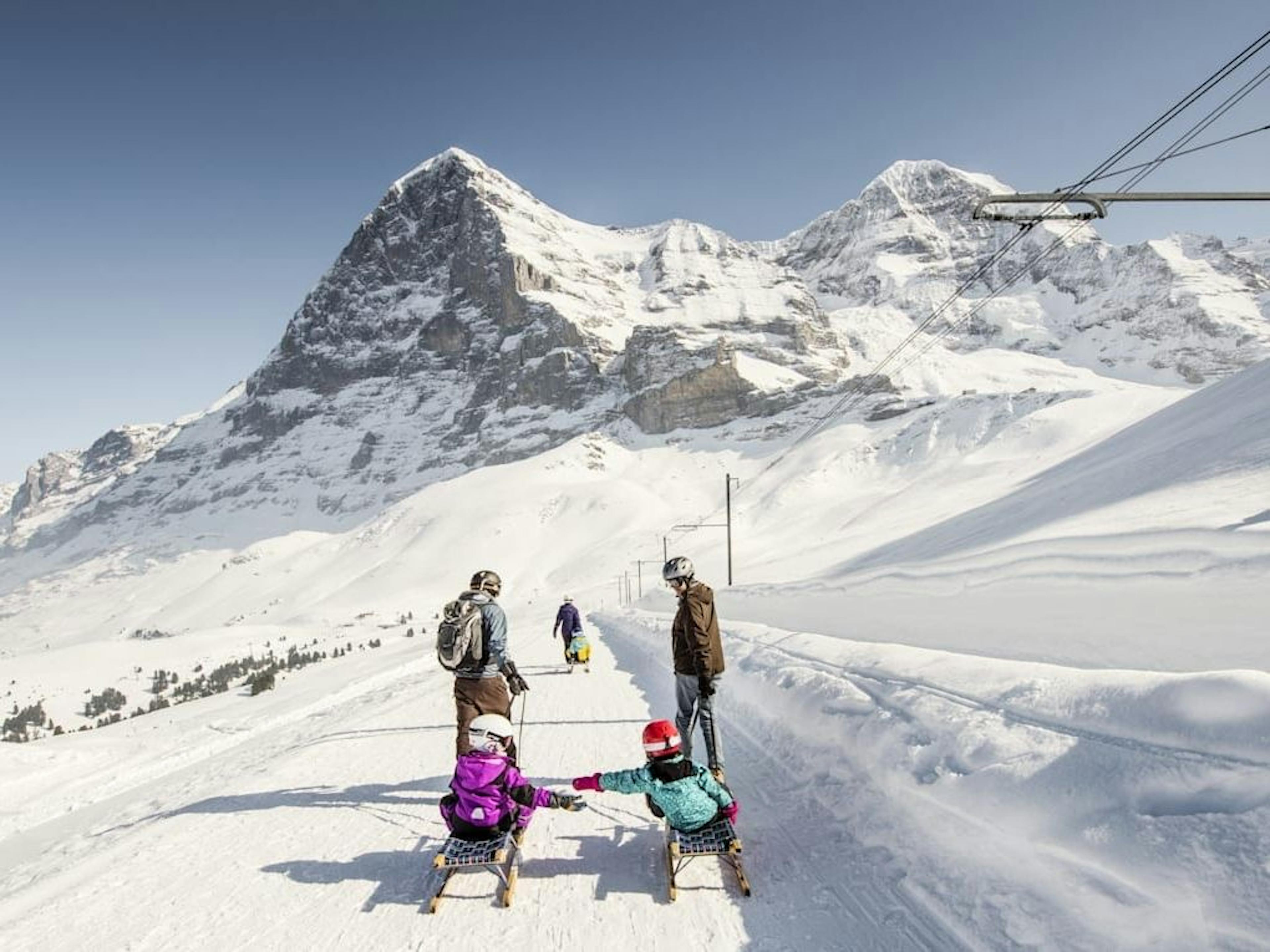 Traîneau à Neige pour Enfants, Planche de Ski de Descente de Toboggan,  Planche de Glisse de