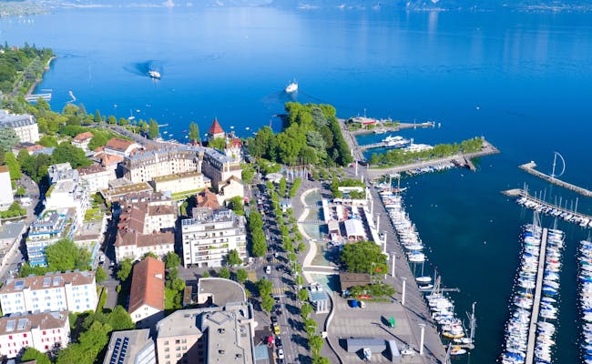 Blick über Lausanne und den See (Foto: Régis Colombo Lausanne Tourisme))