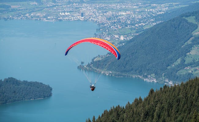 Paragliding over Lake Constance at Rigi in 2023.
