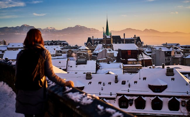 Lausanne im Winter (Foto LT Laurent Kaczor Lausanne Tourisme)