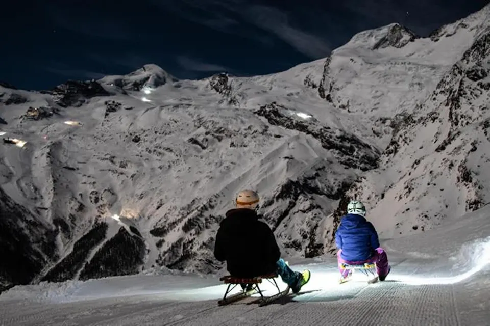 Nachtschlitteln Saas Fee
