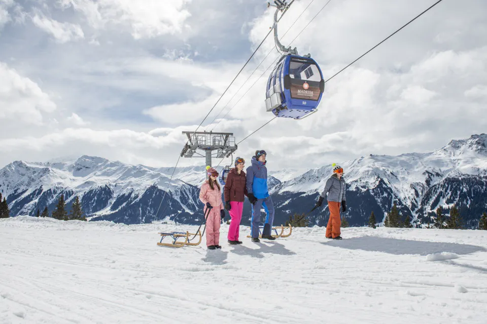 Davos Gondelbahn Schnee