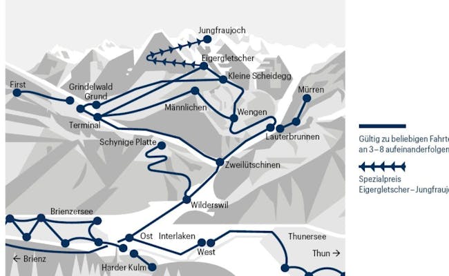 บัตรเดินทาง Jungfrau: ค้นพบภูมิภาค Jungfrau พร้อมวิวภูเขาที่สวยงามน่าทึ่ง