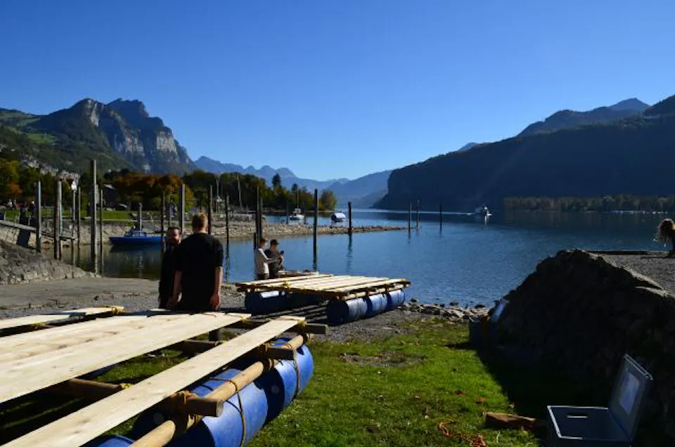 Flossbauen am Walensee
