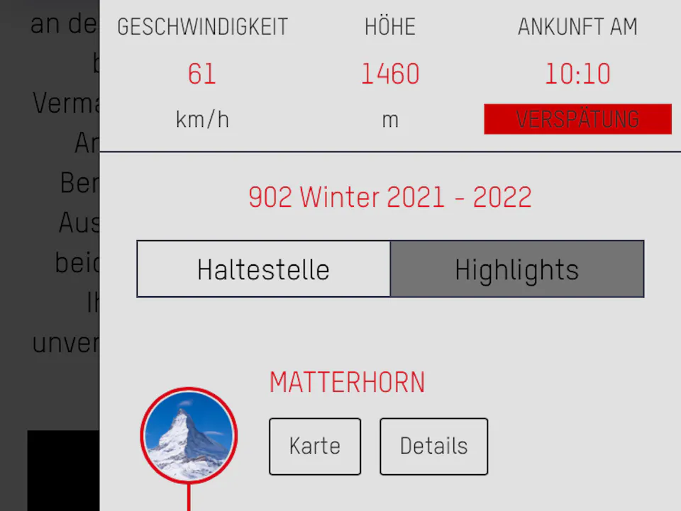 Glacier Express Infotainment