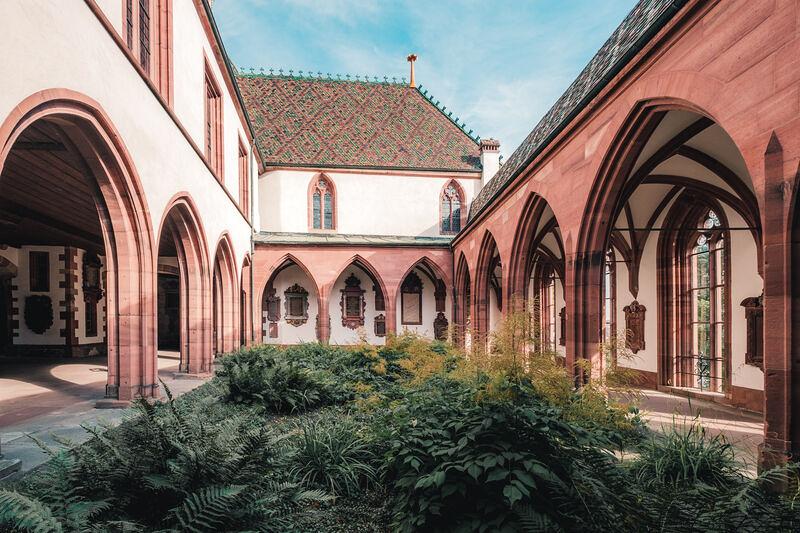 Münster in Basel, old architecture, historical city tour