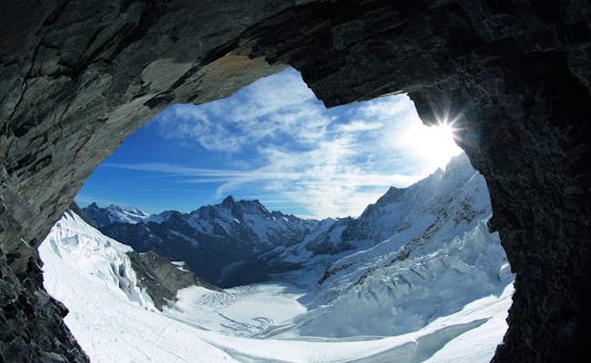 Fenêtre d'observation de la mer de glace (photo : Jungfraubahnen)