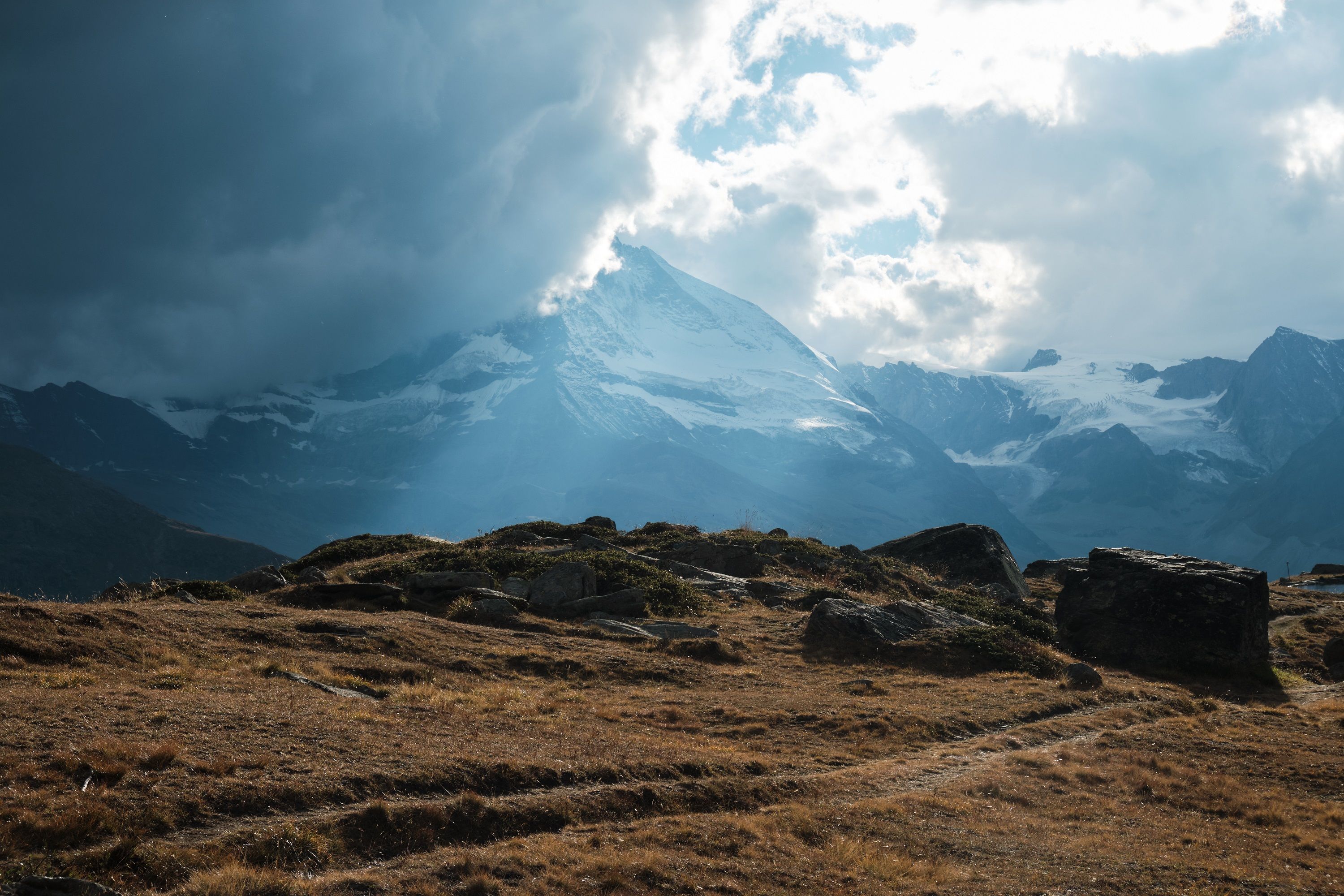 Stellisee The mirror lake in Zermatt